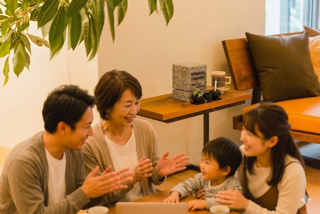 家族で囲む卓上墓